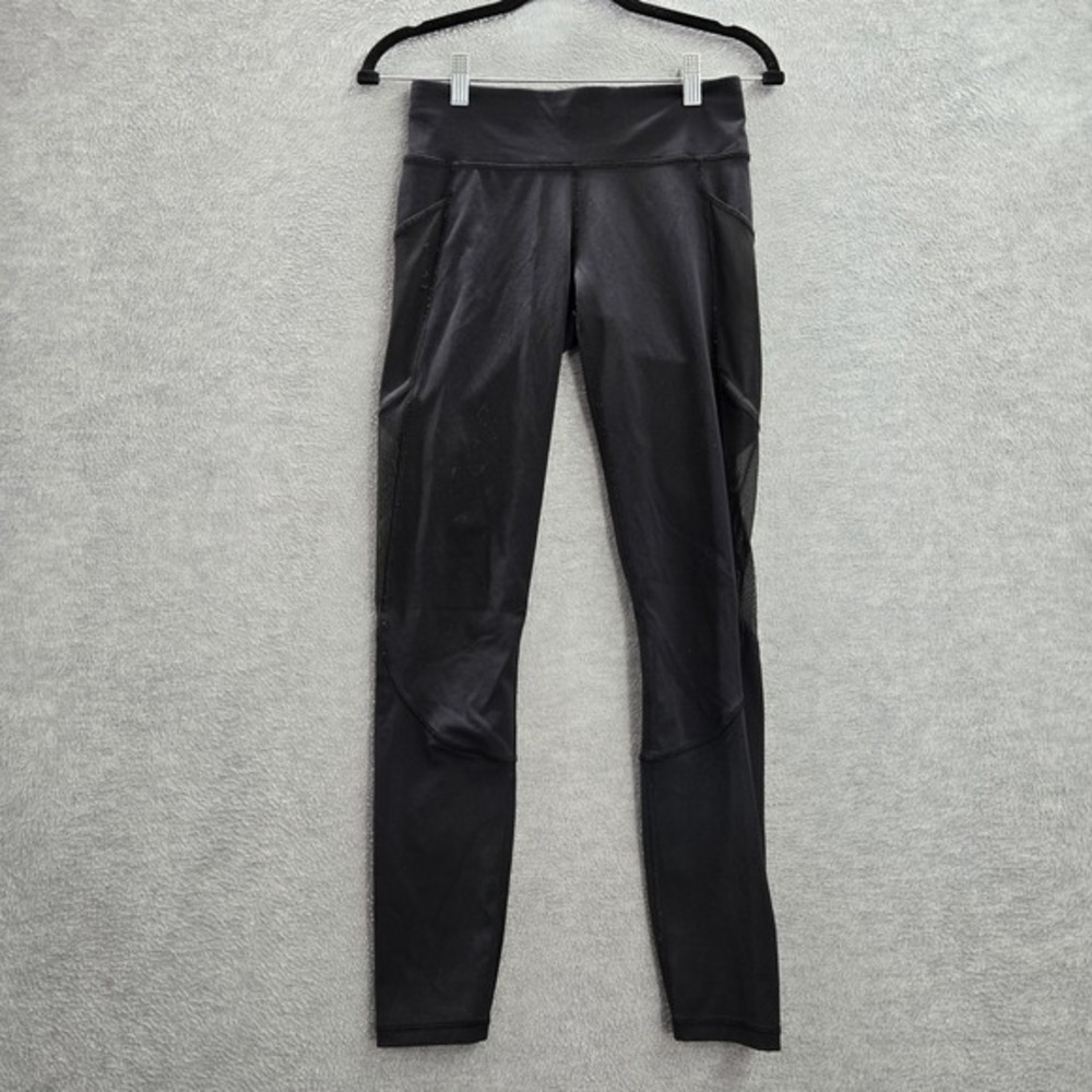 Lululemon‎ Women Activewear Pants 6 Black Miles Ahead Tight Legging Mesh READ